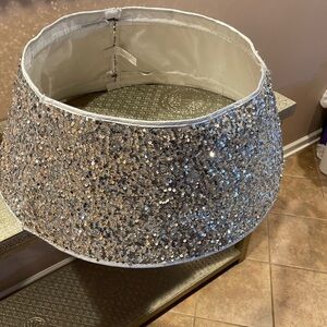 Silver Sequins Christmas Tree Collar